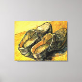 Een paar leren klompen door Vincent van Gogh Canvas Afdruk (Voorkant)