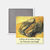 Een paar leren klompen door Vincent van Gogh Magneet (Voorkant / Achterkant)