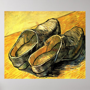 Een paar leren klompen van Vincent van Gogh Poster