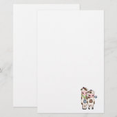een paar leuke koeien briefpapier (Voorkant / Achterkant)
