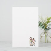 een paar leuke koeien briefpapier (Staand voorkant)