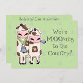 een paar leuke koeien met een bewegende aankondigi aankondiging (Voorkant / Achterkant)