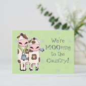 een paar leuke koeien met een bewegende aankondigi aankondiging (Staand voorkant)