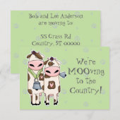 een paar leuke koeien met een bewegende aankondigi aankondiging (Voorkant / Achterkant)