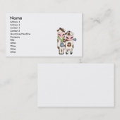 een paar leuke koeien visitekaartje (Voorkant / Achterkant)