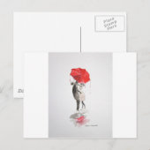 Een paar liefdeszoenen briefkaart (Voorkant / Achterkant)