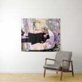 Een paar liefdeszoenen in de Abstracte kunst van d Wandkleed (In Situ (horizontaal))