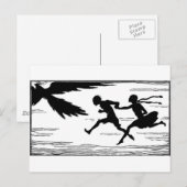 Een paar lopen briefkaart (Voorkant / Achterkant)