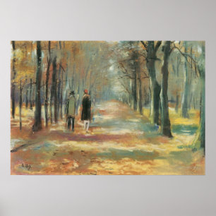 Een paar lopen in de bossen door de Lesser Ury Poster