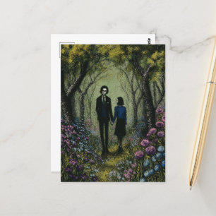 Een paar lopen in het Bos Briefkaart