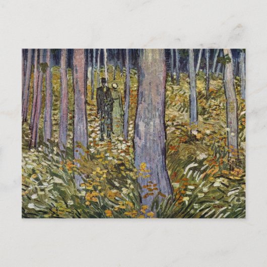 Een paar lopen in het bos door Vincent van Gogh Briefkaart (Voorkant)