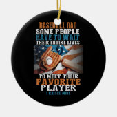 Een paar mensen moeten hun honkbal afwachten keramisch ornament (Voorkant)