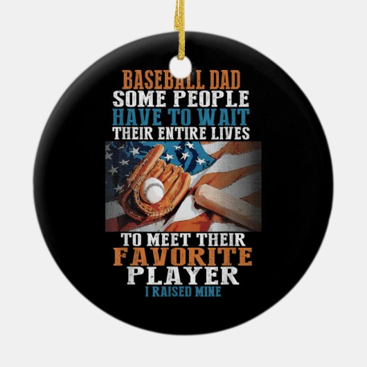 Een paar mensen moeten hun honkbal afwachten keramisch ornament (Achterkant)