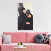 Een paar met gegoten schaduwen (op mijlliefhebber) canvas afdruk (Insitu (Woonkamer))