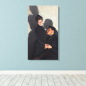 Een paar met gegoten schaduwen (op mijlliefhebber) canvas afdruk (Insitu (Houten vloer))