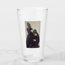Een paar met gegoten schaduwen (op mijlliefhebber) glas