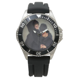 Een paar met gegoten schaduwen (op mijlliefhebber) horloge