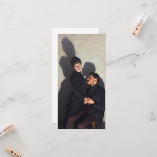 Een paar met gegoten schaduwen (op mijlliefhebber) kaart (Voorkant / Achterkant in situ)