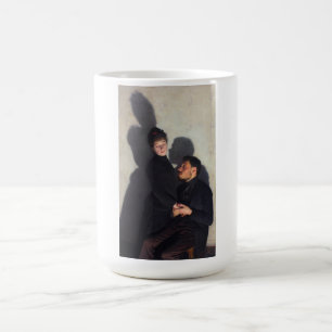 Een paar met gegoten schaduwen (op mijlliefhebber) koffiemok