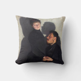 Een paar met gegoten schaduwen (op mijlliefhebber) kussen