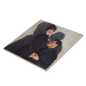 Een paar met gegoten schaduwen (op mijlliefhebber) tegeltje (Zijkant)