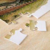 Een paar met Ring verbonden fazanten in een grijs  Legpuzzel (Zijkant)