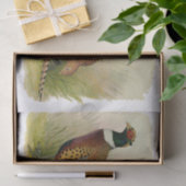 Een paar met Ring verbonden fazanten in een grijs  Tissuepapier (Geschenk)