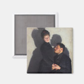 Een paar met slagschaduwen (door Emile Friant) Magneet (Voorkant / Achterkant)