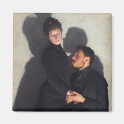 Een paar met slagschaduwen (door Emile Friant) Magneet (Voorkant)