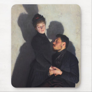 Een paar met slagschaduwen (door Emile Friant) Muismat