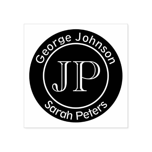 Een paar met twee laatste naamvoorbeelden rubberstempel (Afrduk)