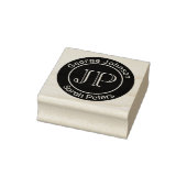 Een paar met twee laatste naamvoorbeelden rubberstempel (Stempel)