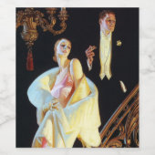 Een paar neergaande trappen, 1923 van Leyendecker Wijn Etiket (Enkel label)