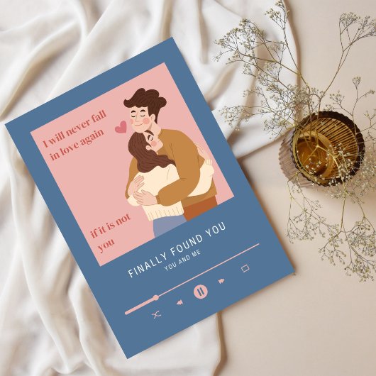 Een paar omhelst elkaar - Valentijnsdag Kaart