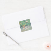 Een paar onder Lotus Vierkante Sticker (Envelop)