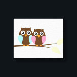 Een paar op een tak canvas afdruk<br><div class="desc">.</div>