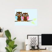 Een paar op een tak poster (Thuiskantoor)