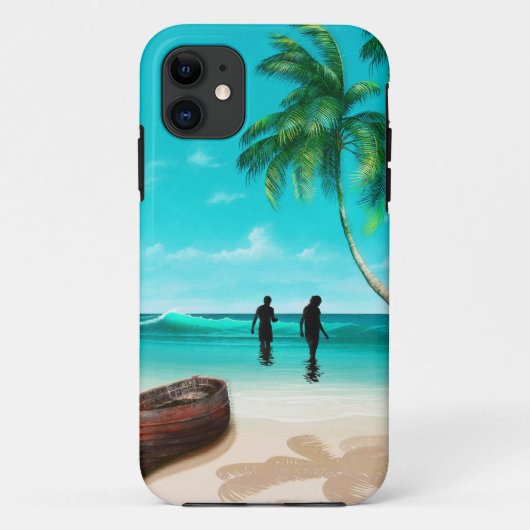 Een paar op een verlaten eiland Case-Mate iPhone case (Achterkant)