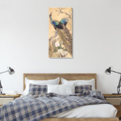 Een paar paartjes pacocks in de lente van Imao Kei Canvas Afdruk (Insitu (Slaapkamer))