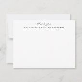 Een paar Pas getrouwd Eenvoudig script Dank u wel Notitiekaartje (Voorkant)