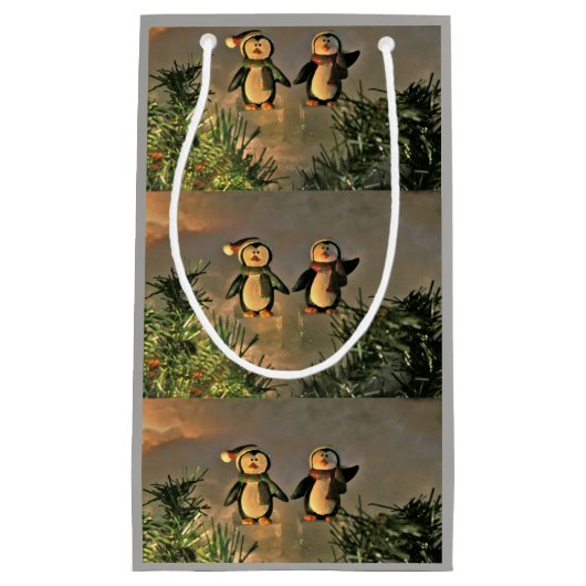 Een paar Pinguïnen Klein Cadeauzakje (Voorkant)