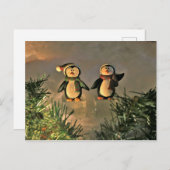 Een paar pinguïns briefkaart (Voorkant / Achterkant)