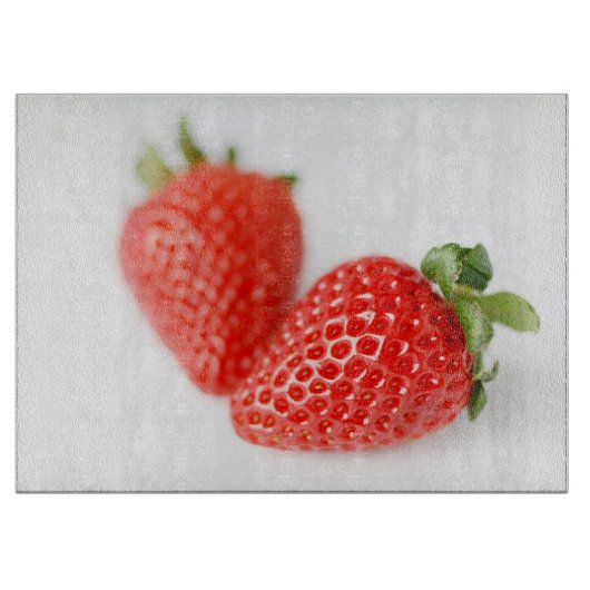 Een paar rode aardbeien snijplank (Voorkant)