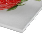 Een paar rode aardbeien snijplank (Hoek)