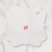 Een paar rode bladeren op een zwarte achtergrond bedankjes labels (Achterkant)