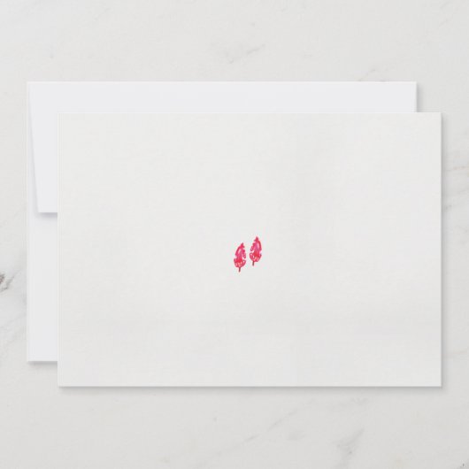 Een paar rode bladeren op een zwarte achtergrond kaart (Voorkant)