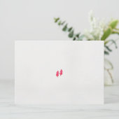 Een paar rode bladeren op een zwarte achtergrond kaart (Staand voorkant)