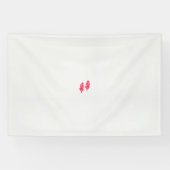 Een paar rode bladeren op een zwarte achtergrond spandoek (Horizontaal)