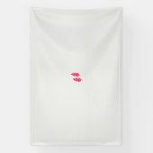 Een paar rode bladeren op een zwarte achtergrond spandoek (Verticaal)