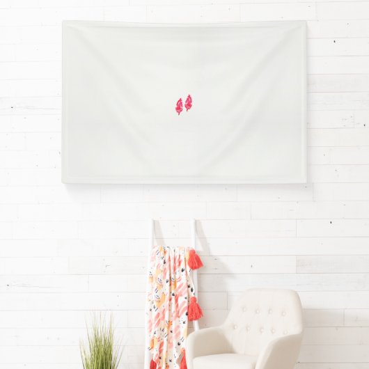 Een paar rode bladeren op een zwarte achtergrond spandoek (Insitu)